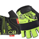 FOUR-AM Cycling Gloves Bike Gloves 4MM Safety Bumper on Knuckle.Half Finger Mountain Biking Glove MTB DH Road Bicycle Gloves 3MM SBR + 2MM Foam Pad for Men Women Pack of 3