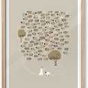 iHery Natural OAK Wood God Framed Wall Art, Large 16x20 in Jesus Leaves The 99 Sheep Christian Bible Canvas Art, Modern Sketch Scripture Bedroom Decor, Beige Boho For Living Room Churches 1Pack