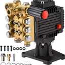 Pressure Washer Pump 4400 PSI Horizontal Pressure Washer Triplex Plunger, 1 inch Shaft, 4.0 GPM Direct Drive Power Washer Pump Replacement Compatible with Honda GX340 GX390 GX270