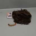 Women Short Human Hair Topper Closure Curly Wiglet Hairpiece Clip in Top Hairpiece Natural Weaving Hair Replacement for Thinning Hair 13x14cm(Light Brown 6")