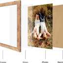 iRahmen 8.5x11 Picture Frame Set of 4, High Definition Real Glass Rustic Brown Frame, Wood Photo Frames 8.5 by 11 Diploma Document for Wall Hanging and Tabletop Display