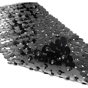 Bath Tub and Shower Mats, Non-Slip Pebble 35 x 16 Inches Machine Washable Bathtub Mat with Drain Holes, Suction Cups for Bathroom (Black)