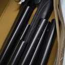 Whitmor Adjustable Rolling Clothes Organizer Chrome Garment Rack, Black and Silver