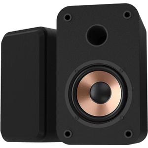 LONPOO 30W RMS Computer Speakers for Gaming and Music, Bluetooth 5.3 Bookshelf Speakers for Desktop PC and Laptop with 3" Aluminum Drivers, USB & AUX Inputs, Sold as Pair