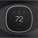 2 x Wall Plate Cover Compatible with New 2025 Ecobee Smart Thermostat Essential, Practical Ecobee Thermostat Trim Kit, Programmable WiFi Thermostat Accessory (1, Tricorn Black)