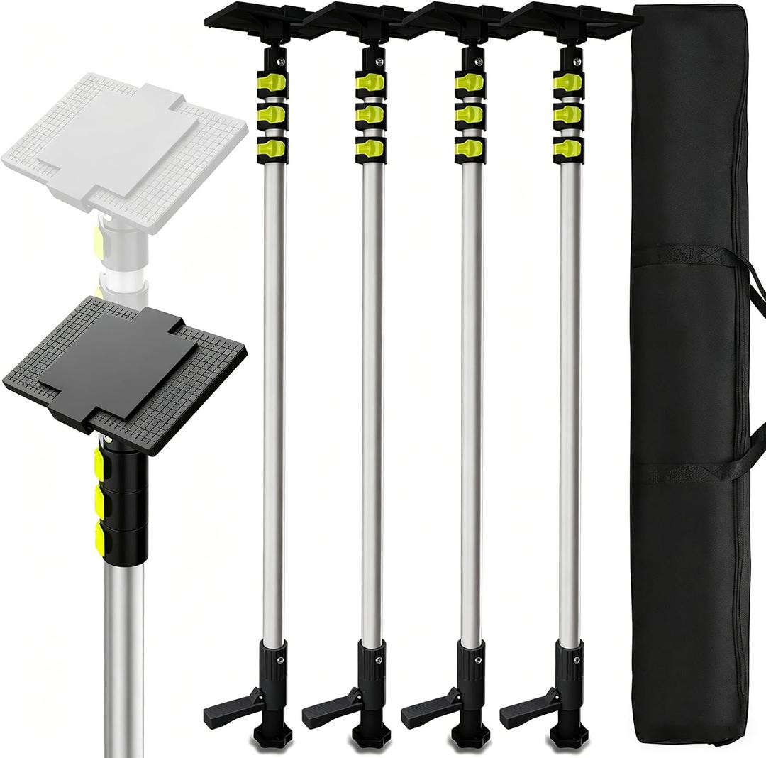 10 FT Dust Barrier Poles for Construction & Home Renovation, 4-Pack