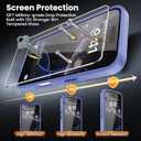 DEERLAMN Magnetic Matte Case for iPhone 16 with Screen Protector, [Compatible with MagSafe][Military Grade Drop Protection] Slim Translucent Shockproof Protective Phone Cover, Light Purple