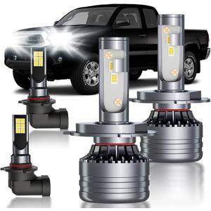 for Toyota Tacoma 2012-2015 Fog Lights Bulbs Combo, 4pcs Super Bright 6000K White Dual Beam and Fog Lights Blubs Package