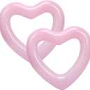 HeySplash Pool Floats, Pool Tubes for Adult, Inflatable Pool Floats Fun Pool Floaties for Swimming Pool Beach Lake River Party Decoration Toys (F-Pink-2Pack)