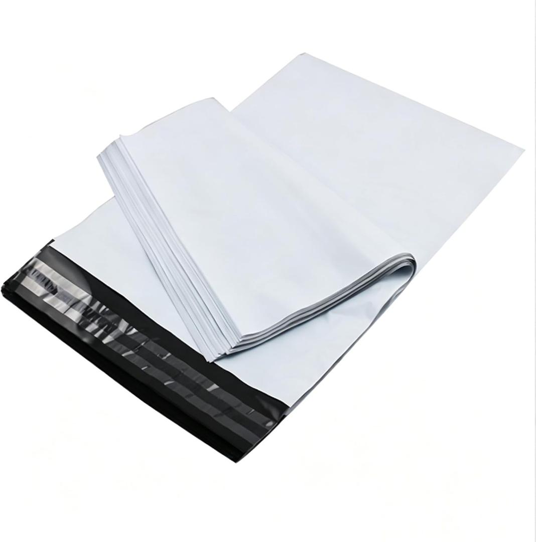 100Pcs Poly Mailers 24x24, Shipping Bags Self Seal for Hoodies, Jackets, Pillows, Blankets, Sweaters Large Shipping Envelopes 24x24Inch White