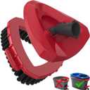 Scrub Brush with Mop Base for 2-Tank Spin Mop Systems, Triangle Floor Scrubber Head Replacement with Stiff Nylon Bristles for Tile & Hard Floor Deep Cleaning  1 Pack