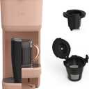 BELLA Single Serve Coffee Maker, K Cup & Coffee Ground Compatible with Removable, Adjustable Drip Tray, Auto Shutoff & Reusable Dishwasher Safe Accessories, Brews 6oz to 14oz, 1000 Watt, Blossom