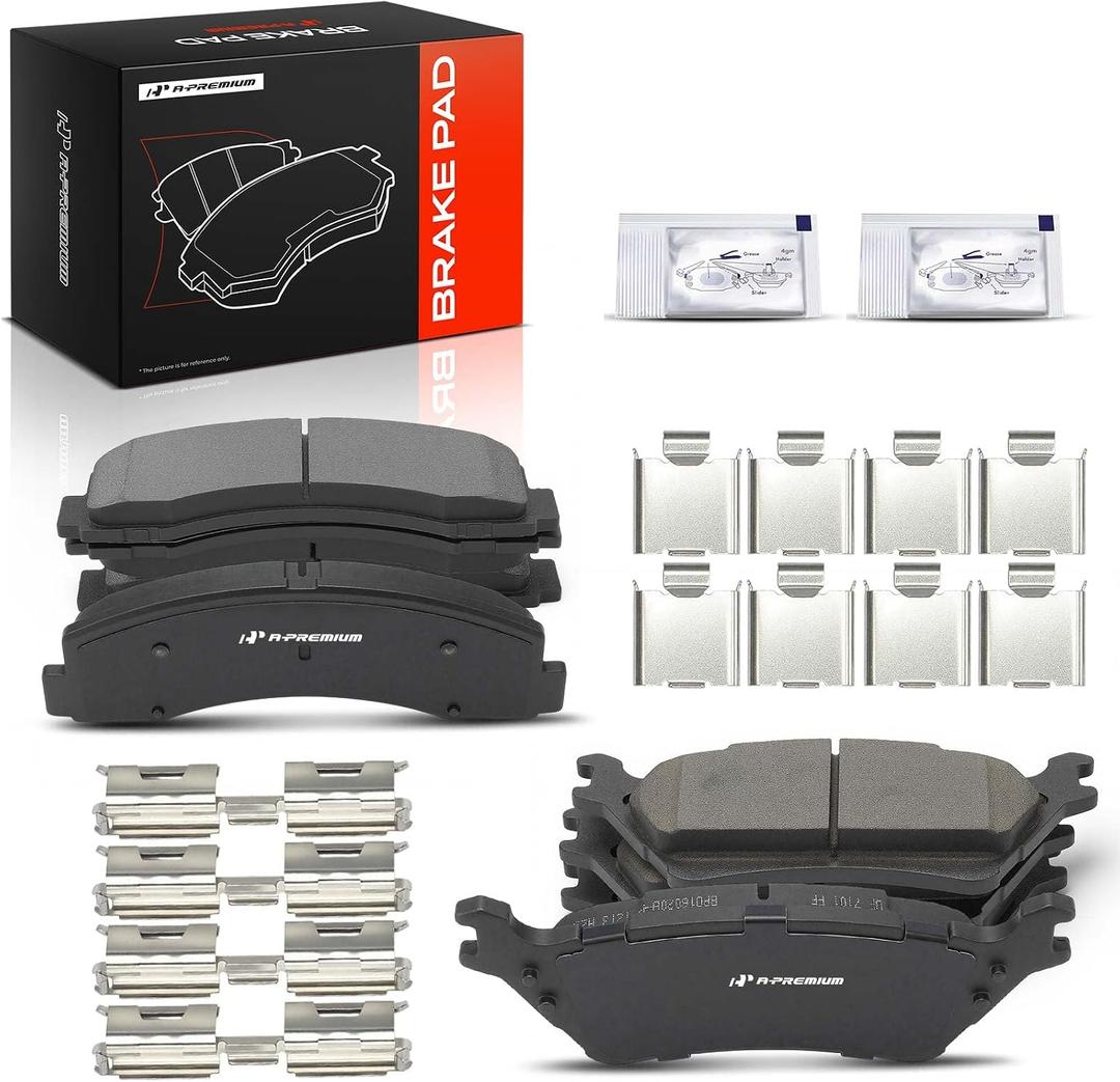 A-Premium Front and Rear Ceramic Brake Pads Compatible with Ford | for F-150 2012-2020, with Hardware, 8-Pack