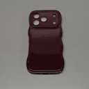 FABSPARK Phone Case for iPhone 17 Pro Case,Simple Wave Design Wavy Frame Soft Silicone Aesthetic for iPhone 17 Pro,Wine Red