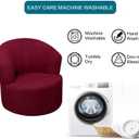 SZJIAHTM Round Club Swivel Barrel Chair Cover Modern Accent Round Club Armchair Slipcover Soft Stretch Chair Covers for Living Room