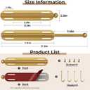 12" Valet Rod for Closet Pull Out (1 Pack, Gold)