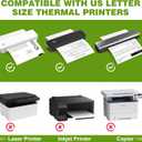 TUXIYA 500 Sheets Thermal Printer Paper 8.5 x 11 Inch,BPA free Advanced Thermal Printing, US Letter Size Thermal Paper Compatible Most Portable Printers