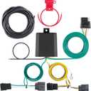 CURT 56333 Vehicle-Side Custom 4-Pin Trailer Wiring Harness, Fits Select Chrysler Town and Country, Dodge Durango, Grand Caravan, Jeep Patriot