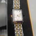 GAOFAN HOUR Gold Watches for Women with Vintage Rectangular Case,White Roman Dial,Stainless Steel Band,Adjustment Tool Included,Water Resistant(TwoTone)