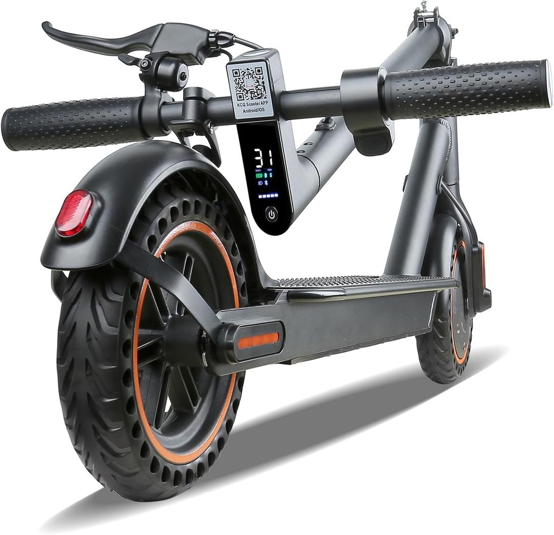 Electric Scooter, 500W Motor, Up to 17-20MPH &19-21 Miles, Commuter Escooter, Foldable E-Scooter for Adults with APP and Dual Braking System EscooterOrange/Grizzly/Black