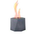 Kante Concrete Tabletop Fire Pit with 7.2" Light Gray Base, Ethanol Fire Pit for Indoor&Outdoor, Portable Rubbing Alcohol Tabletop Fire Bowl, Mini Fireplaces for Smores Maker (Rome)