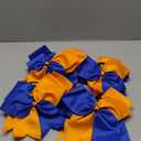 16PCS 8" Large Cheer Hair Bows Ponytail Holder Elastic Band Handmade for Cheerleading Teen Girls College Sports (16 Pcs) (Royal blue/Orange)