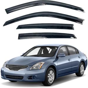 KPY Window Visor Compatible with Nissan Altima 2007-2012, 4PC Rain Guard Side Window Vent Deflectors Tape-On Mugen Style, 2007 2008 2009 2010 2011 2012 (07-12 Altima)