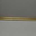 Gold Curtain Rod for Large Window, Decorative Mosaic Floral Finial