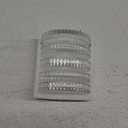 Modern Clear Coaster Set of 5- Glass Coasters for Drinks Crystal Coasters Round Cup Mat Coffee Table Decor for Office, Kitchen, Bar, Dining Room, Living Room, Patio (Clear)