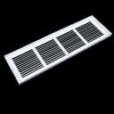 [2 Pack] Fits 14x8 Duct Opening | Steel Baseboard Return Air Grille by Handua | Vent Cover Grill | 7/8" Margin Turnback [Depth] to Fit Baseboard | White | Outer Dimensions: 15.75"W X 9.75 "H