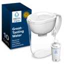 Brita Large Water Filter Pitcher for Tap and Drinking Water, Includes 1 Standard Filter, BPA-Free, Lasts Two Months, 10-Cup Capacity, Bright White