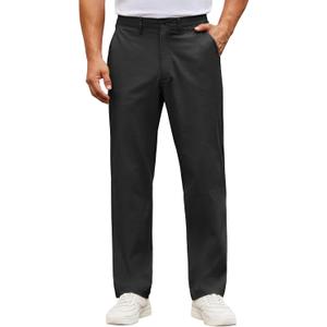COOFANDY Mens Casual Pants Cotton Classic Fit Stretch Chino Pant Khaki Lightweight Work Dress Slacks