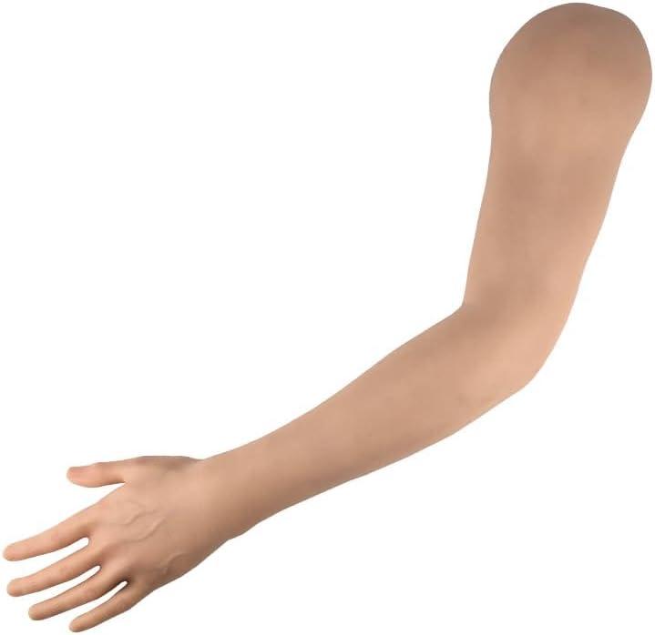 Silicone Tattoo arm, Highly Realistic arm, Tattoo Art Display arm, Tattoo Practice arm, Tattoo Fake Skin Built-in Steel Frame, Joints can be Moved