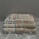 Madison Park Serene 100% Cotton Bath Towel Set Luxurious Floral Decorative Towels for Bathroom Embroidered Cotton Jacquard Design Soft Highly Absorbent for Shower 600 GSM, Multi-Sizes, Blue 6 Piece