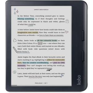 Kobo Libra Colour | eReader | 7 Glare-Free Colour E Ink Kaleido 3 Display | Dark Mode Option | Audiobooks | Waterproof | Black