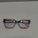 livho Oversized Blue Light Blocking Glasses for Woman - Rectangle Fashion Glasses for Computer, Chic Preppy Frame (Lavender Gradient)