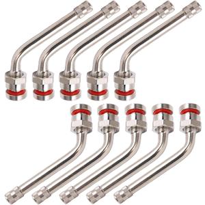 TR545D Tire Valve Stem Fit for 22.5in 24.5in Aluminum Wheels with 9.7mm Rim Hole (Pack of 10)