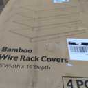 Gashell Wire Shelf Covers, Bamboo Wire Rack Covers for Pantry, Closet (4pcs, 25" W x 16" D)