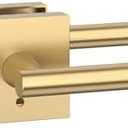 Asidrama 1 Pack Champagne Bronze Privacy Door Handles, Door Lever with Door Knobs Indoor for Bedroom or Bathroom, Heavy Duty Door Handles Interior with Locks for Left Right Sided Doors ZR01-097