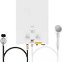VEVOR Portable Propane Water Heater, 10L Tankless Outdoor Water Heater, 68000 BTU 2.64 GPM Instant Hot Water, with Accessory Set + Regulator for RV Camping Trips Cabins Barns