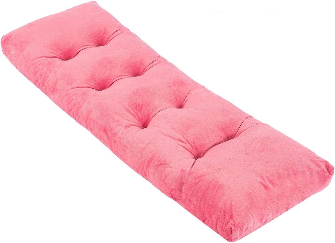 Bench Cushion, Non-Slip Tufted Bench Cushions for Swing, Shoe Storage, Window Seat (45"x18", Pink)