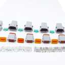 5 Sets 8P DT Connector kit Waterproof Sealed Electrical Plug housing Wire Dt Connector 22-16AWG DT04-8P DT06-8S (Gray)
