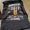 Annoying Each Other Since 2017 07th Wedding Anniversary T-Shirt, 2Xl, Black