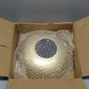 Nuogo 2 Pcs Gold Decorative Bowl for Table Golden Metal Centerpiece with Sculpted Edges Antique Torn Texture Serving Moon Bowl for Key Candy Fruit Tray Home Decorations