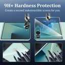 For Samsung Galaxy Z Flip 7 Screen Protector, 2 Inside Flexible Film& 2 Front Tempered Glass& 2 TPU Back Protector& 2 Metal Camera Lens Protector, Full Protector Anti-Scratch, Easy to Install