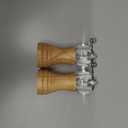 Pepper Mill Classical Roast Black Manual Wood Pepper Grinder Set, Zinc Alloy Handle Shakers Adjustable Coarseness Retro Style Wood Salt & Pepper Mill Sets，Enjoy Fresh Pepper (2pcs-5in),Black-5inch-2Pcs Set