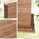 LazBlinds Cordless Bamboo Roman Shades, Light Filtering Window Treatment, Roll Up Bamboo Blinds for Windows, 34'' W x 60'' H