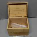 Bamboo Recipe Box with Cards and Dividers - Elegant Recipe Cards and Box Set Includes 50 Card 4x6 and 8 Category Dividers (Pastel)
