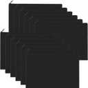 10 Pieces Cotton Canvas Makeup Bag, Multipurpose Cosmetic Bag with Zipper Travel Toiletry Pouch, Blank DIY Craft Bag (Black, XL)