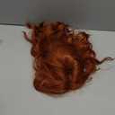 BERON Dark Orange Womens Wig Ginger Short Curly Wavy Hair Wigs for Girls Red Orange Shoulder Length Wave Halloween Cosplay Daily Party Wigs